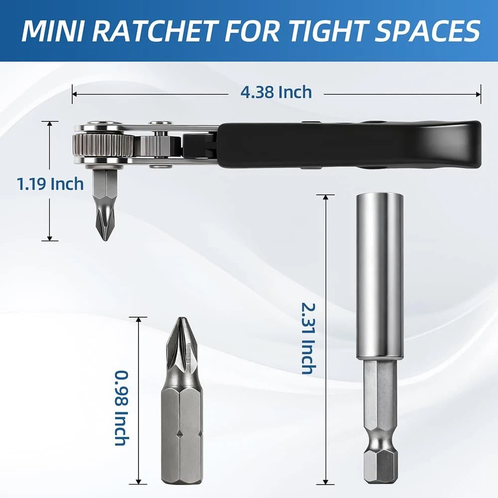 22-in-1 Ratchet Screwdriver Set for Tight Spaces DIY Tool