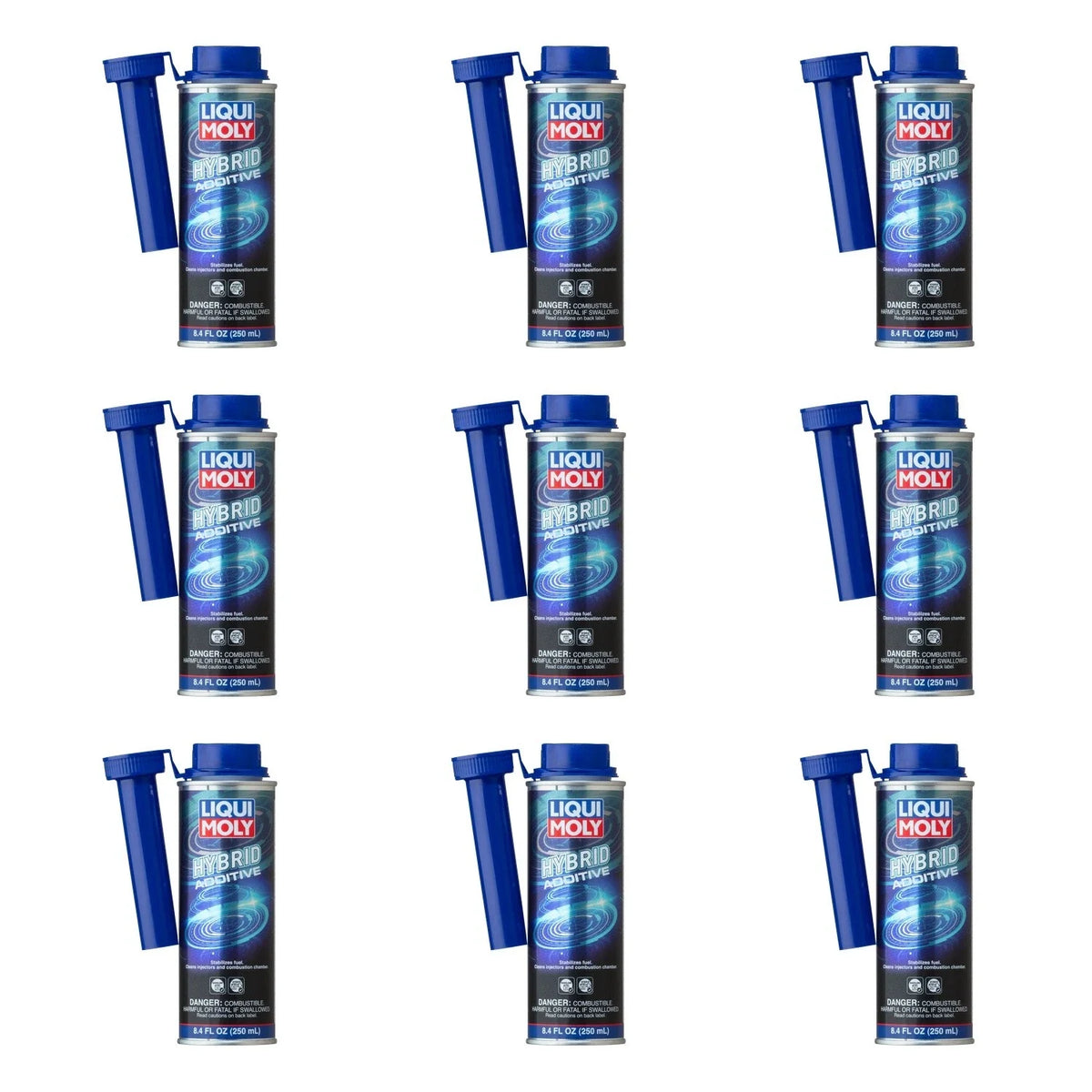 Set of 9 Liqui Moly 250ml Hybrid Fuel Additives