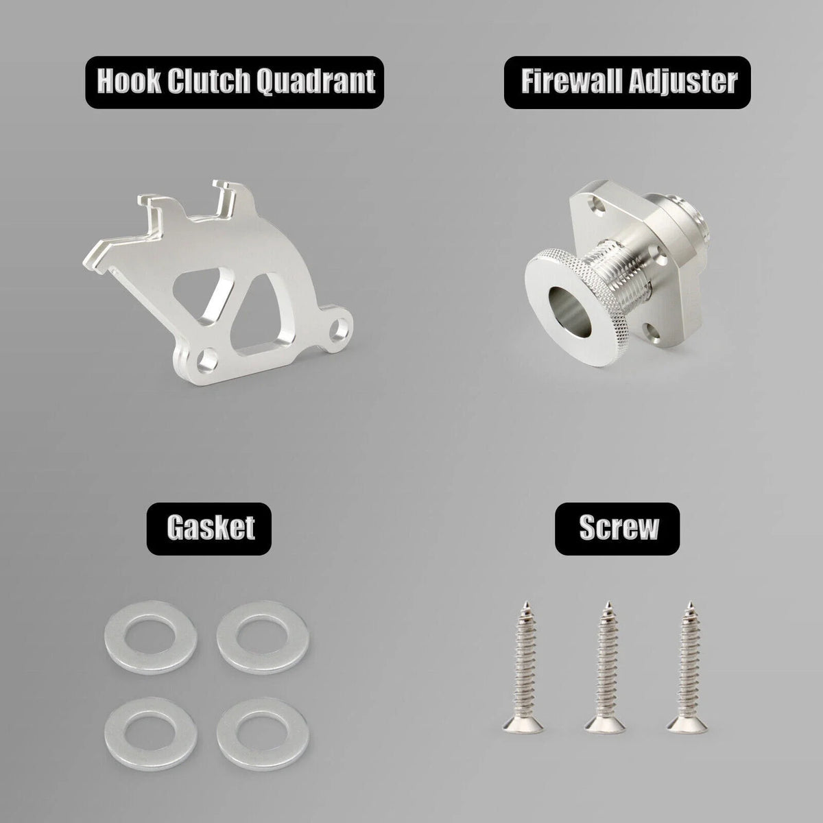 Firewall Adjuster & Triple Hook Clutch Quadrant Kit for Ford Mustang (1979–2004)