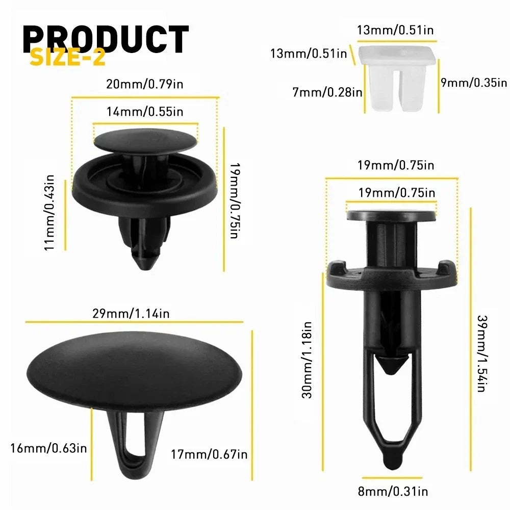 Fender Trim Push Pin Rivet Clips for Toyota