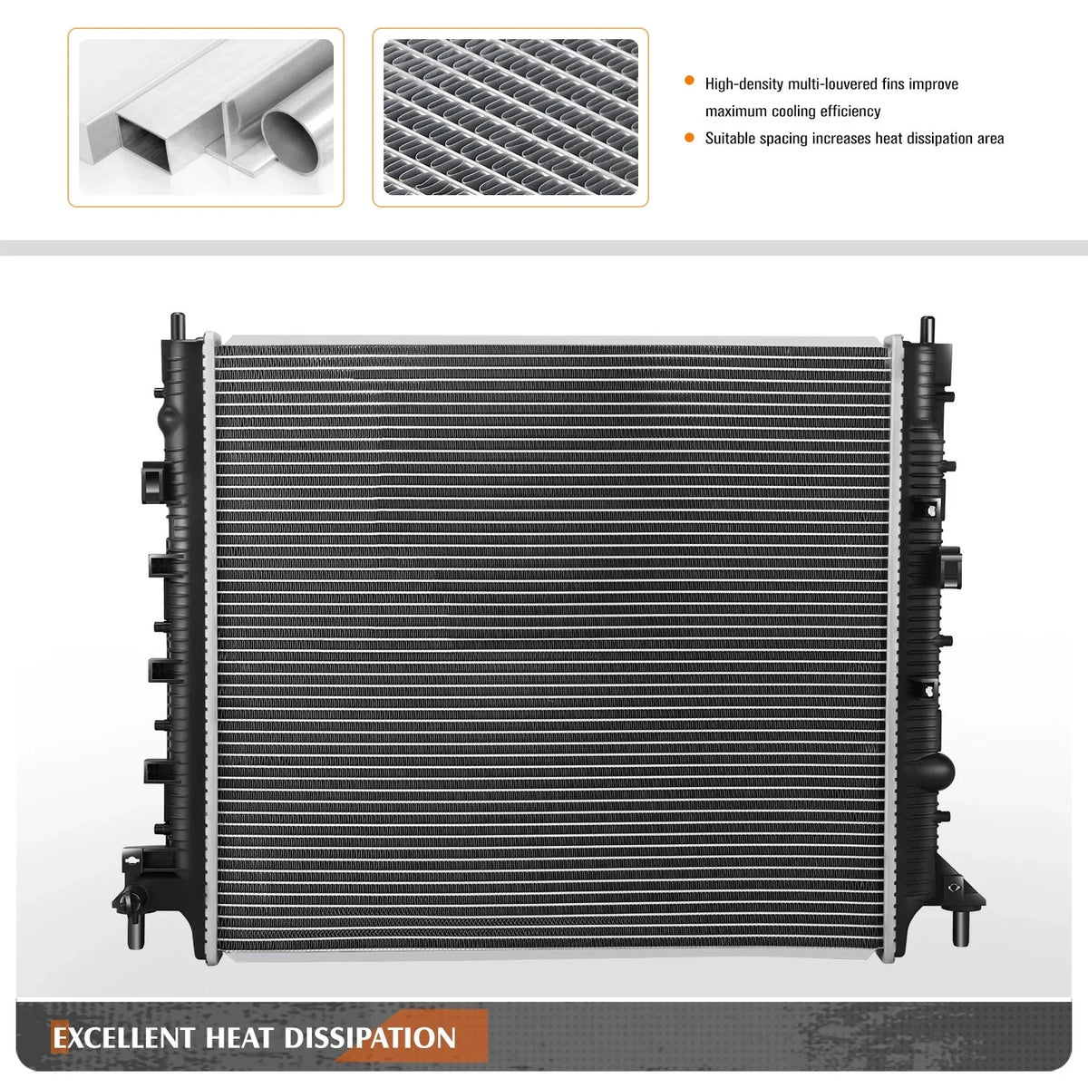 Aluminum 2-Row Radiator DPI-13598 for Chevy Camaro/Cadillac ATS (2016–2021)