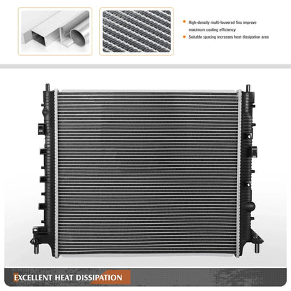 Aluminum 2-Row Radiator DPI-13598 for Chevy Camaro/Cadillac ATS (2016–2021)