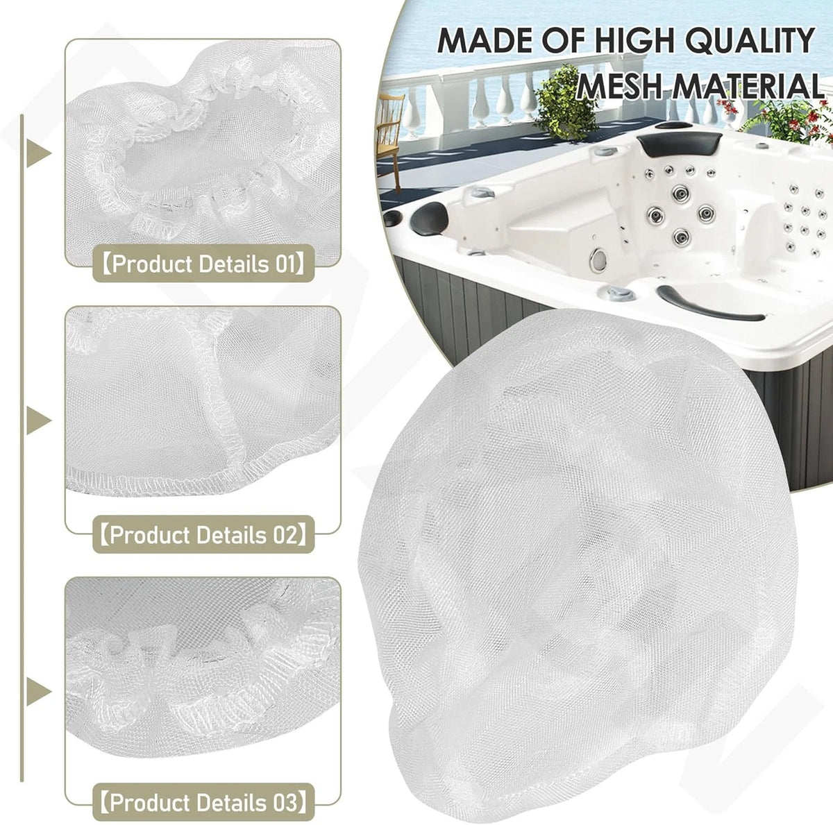 Mesh Drain Cover for Sundance Spa (5") Pack of 3