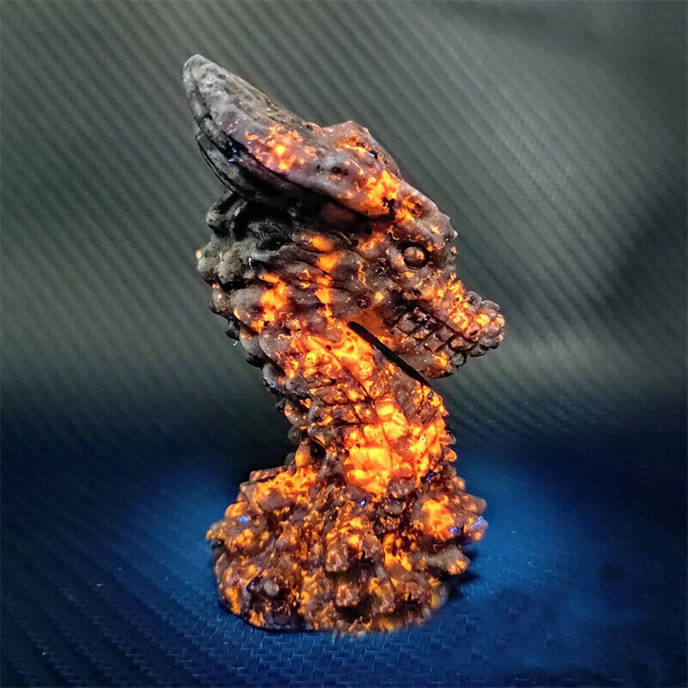 3" Yooperlite Dragon Skull Carved for Reiki Healing