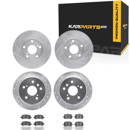 Rotor Set with Brake Pads for Toyota Camry (2000–2001) ALX-PAU-DF-7514-76157-CLA2