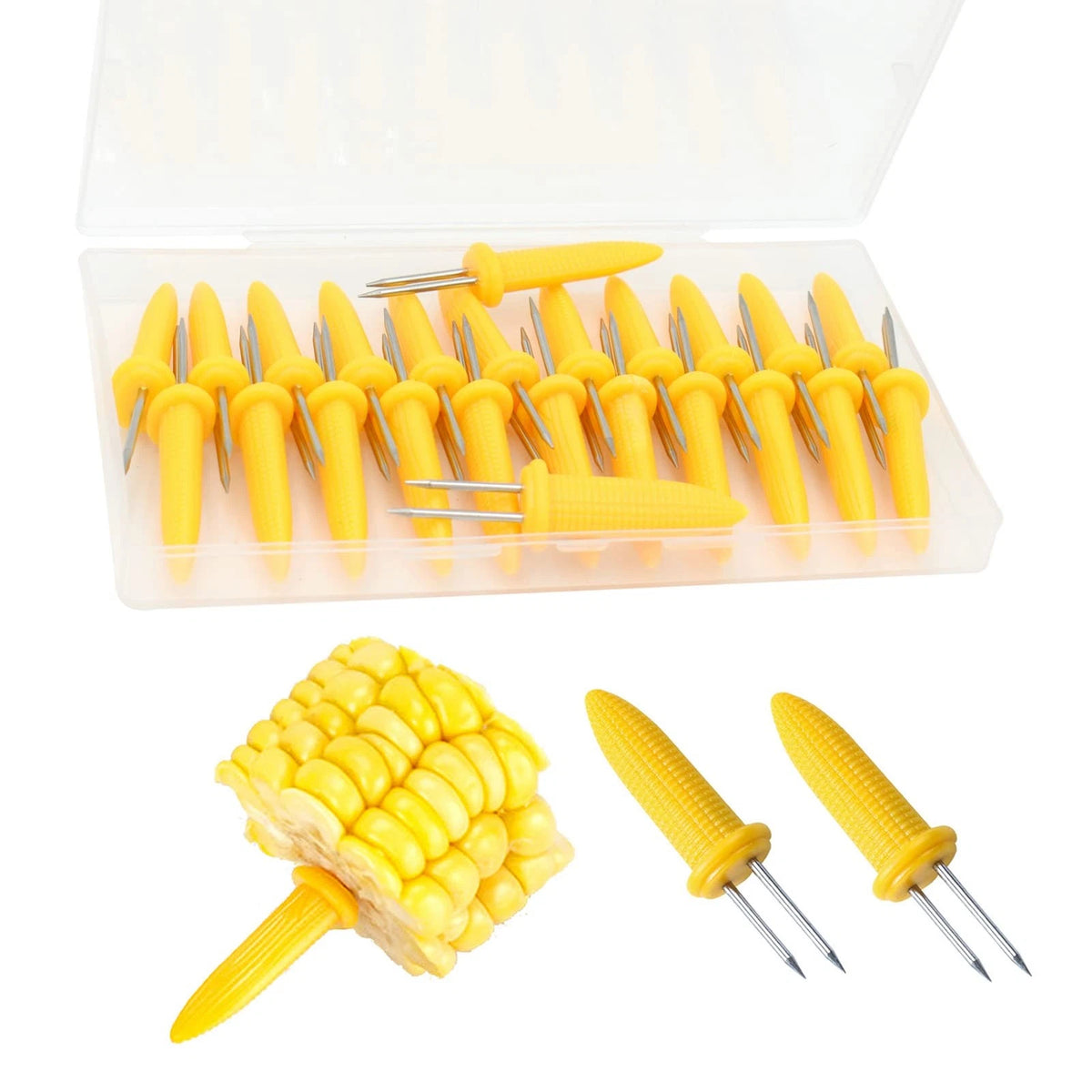 24 Pack Stainless Steel Corn Holders (2.36 Inch)