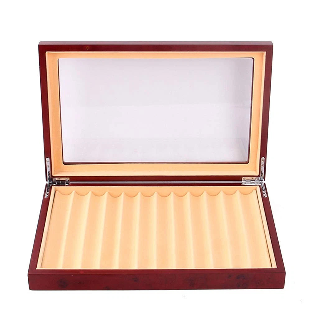 12 Slots Wood Display Tray Case Organizer for Fountain Pens