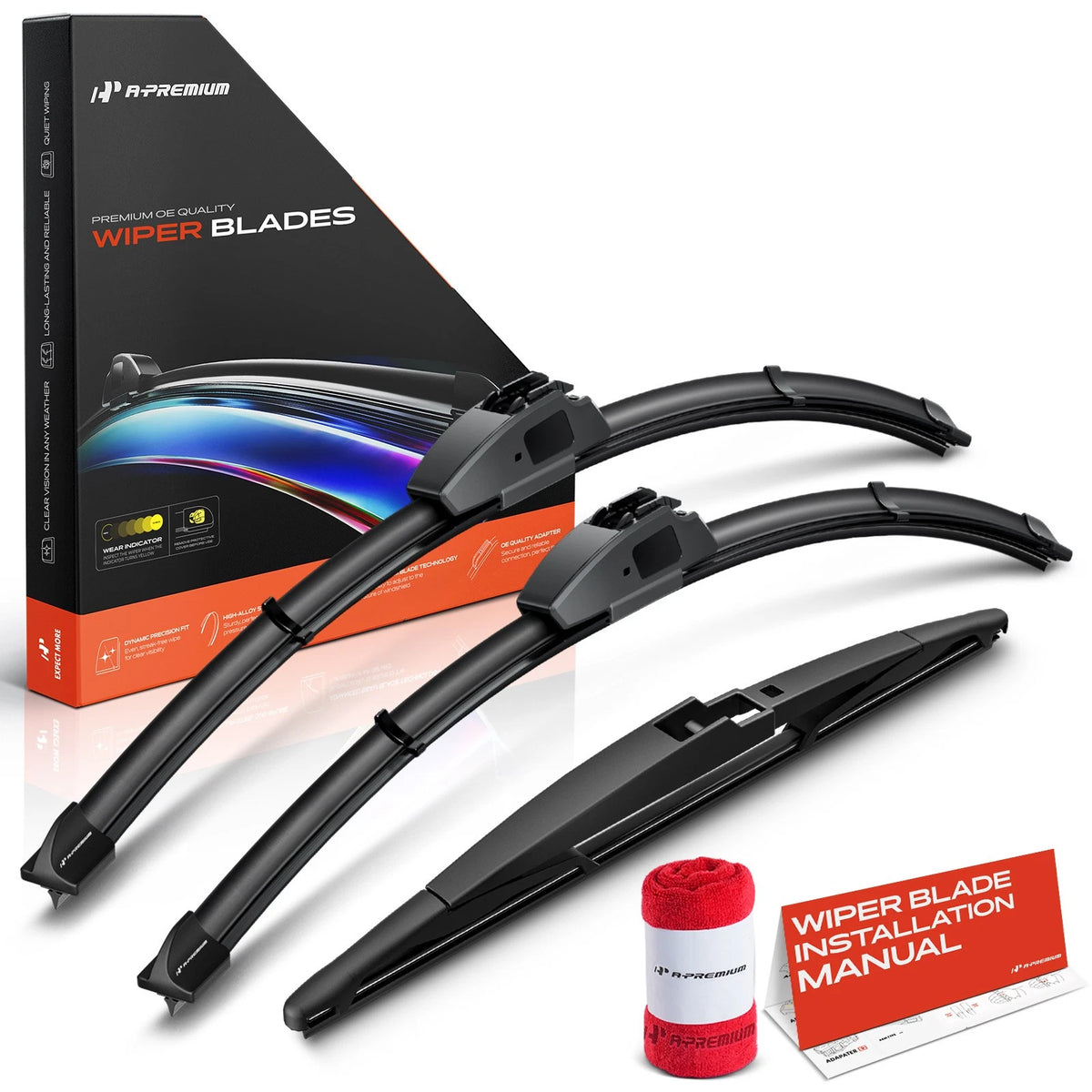Set of 3 Windshield Wiper Blades for Toyota Land Cruiser