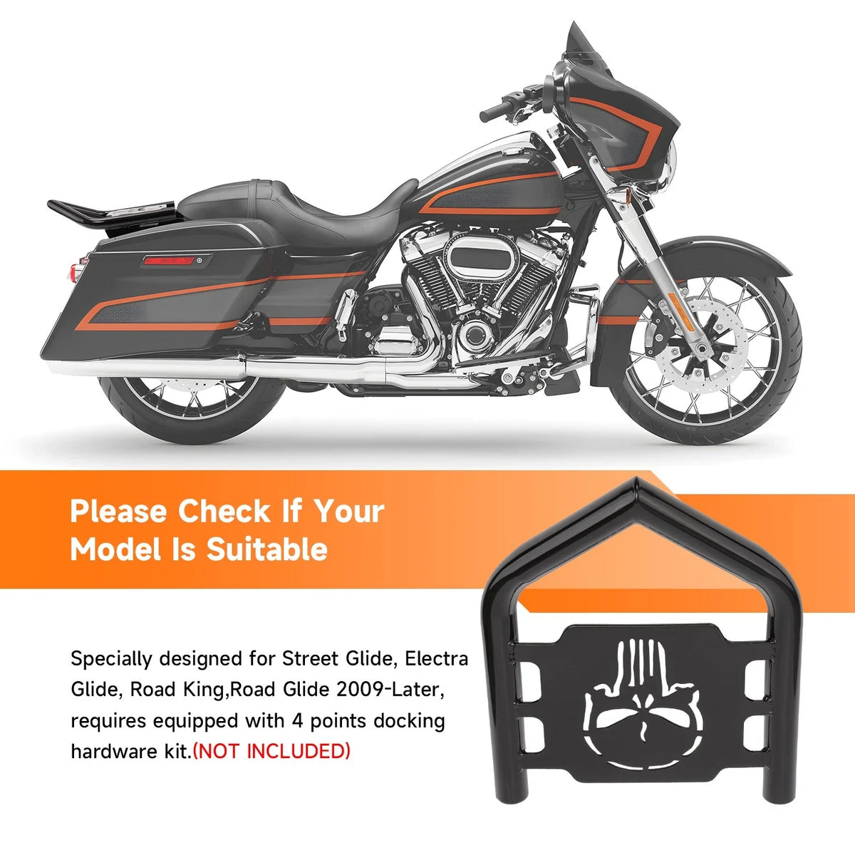 Detachable Luggage Rack for Harley Road Glide Electra Glide Street Glide (2009–Present)