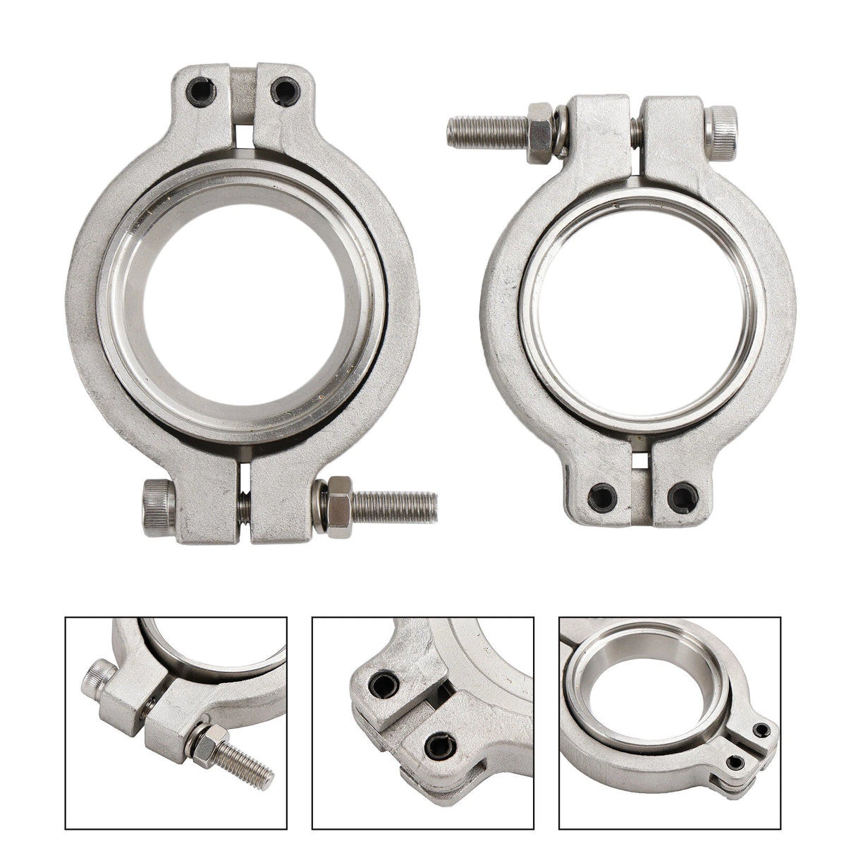 2PC TiAL MV-S 38mm Wastegate V-Band Clamp Set for Universal Applications