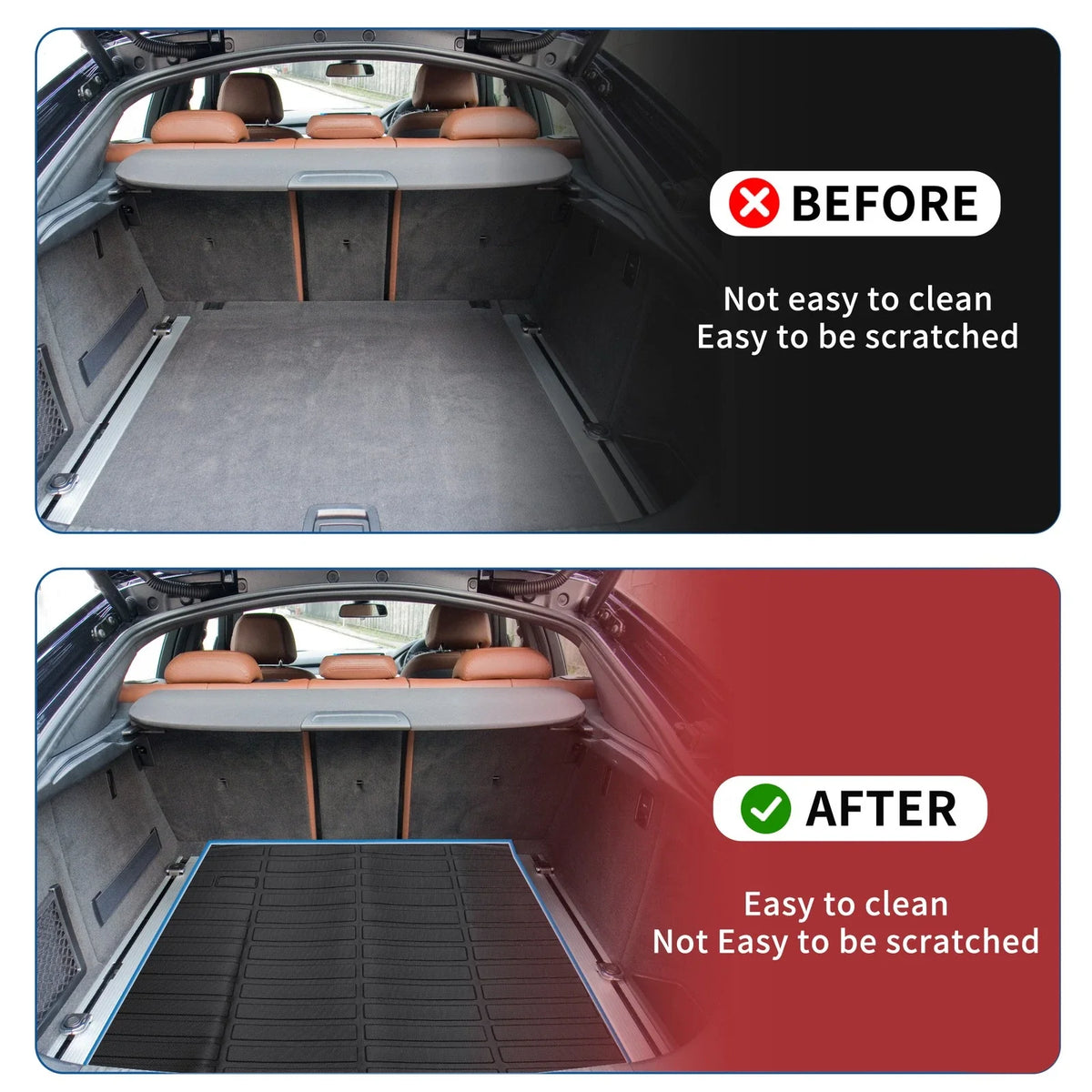 Rear Trunk Mat for Mercedes Benz GLE (2020–2024) TPE Cargo Liner