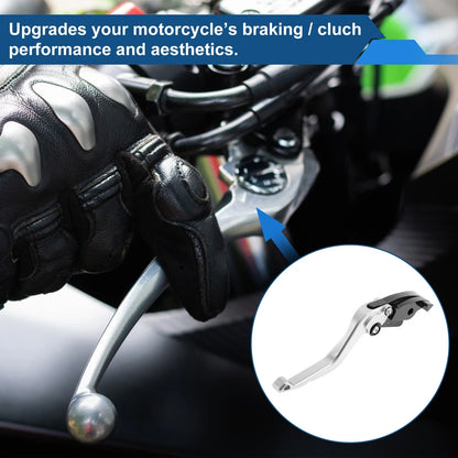Adjustable Short Brake Clutch Levers for Honda CBR600RR (2003–2006) Silver Tone