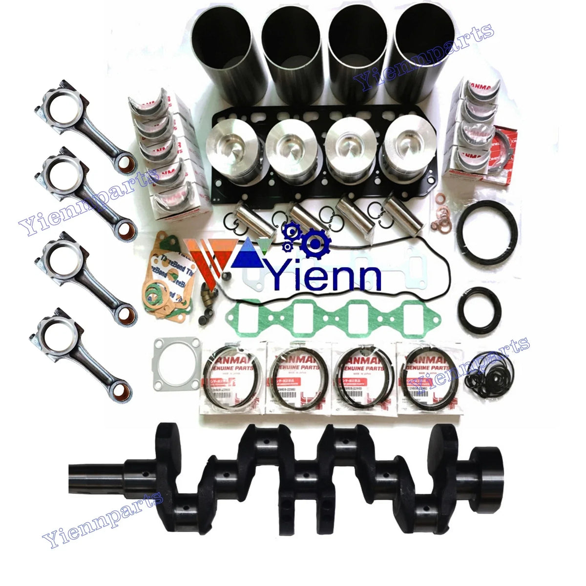 Crankshaft Overhaul Rebuild Kit for Yanmar 4TN84E 4TN84-RJK (John Deere 1070)