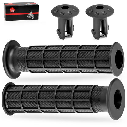 Set of 2 Handlebar Grips w/End Guards for Honda Rancher 420 TRX420 (2007–2024)