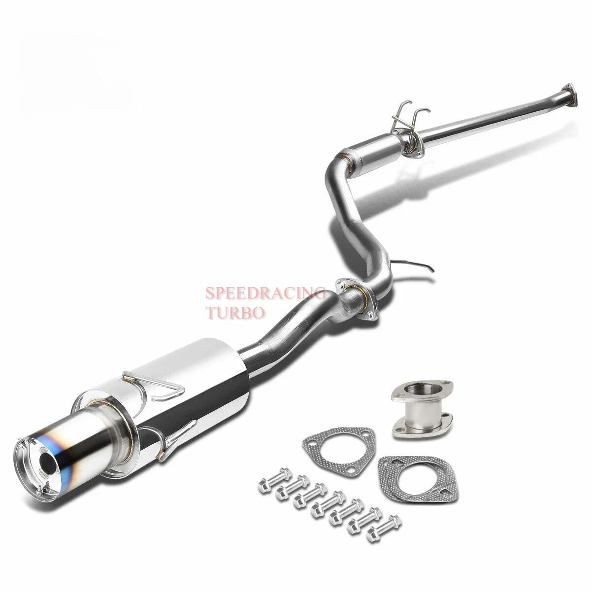 4" Round Burnt Muffler Tip for Honda Civic (2006–2011) T-304 Racing Catback Exhaust