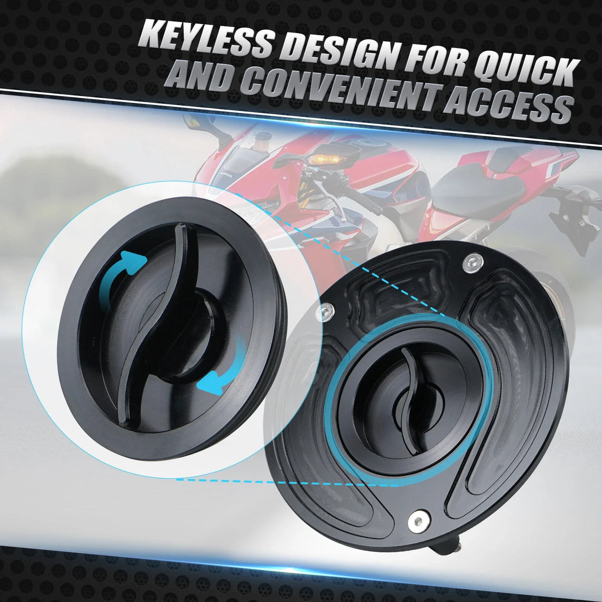 CNC Fuel Gas Tank Cap Cover for Honda RC51, CBR500F/X, CBR600 F4i/F4/F3/F2