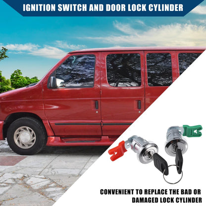 Ignition Switch Door Lock Cylinder w/ Key for Ford E150 E250 E350 (2004–2014)