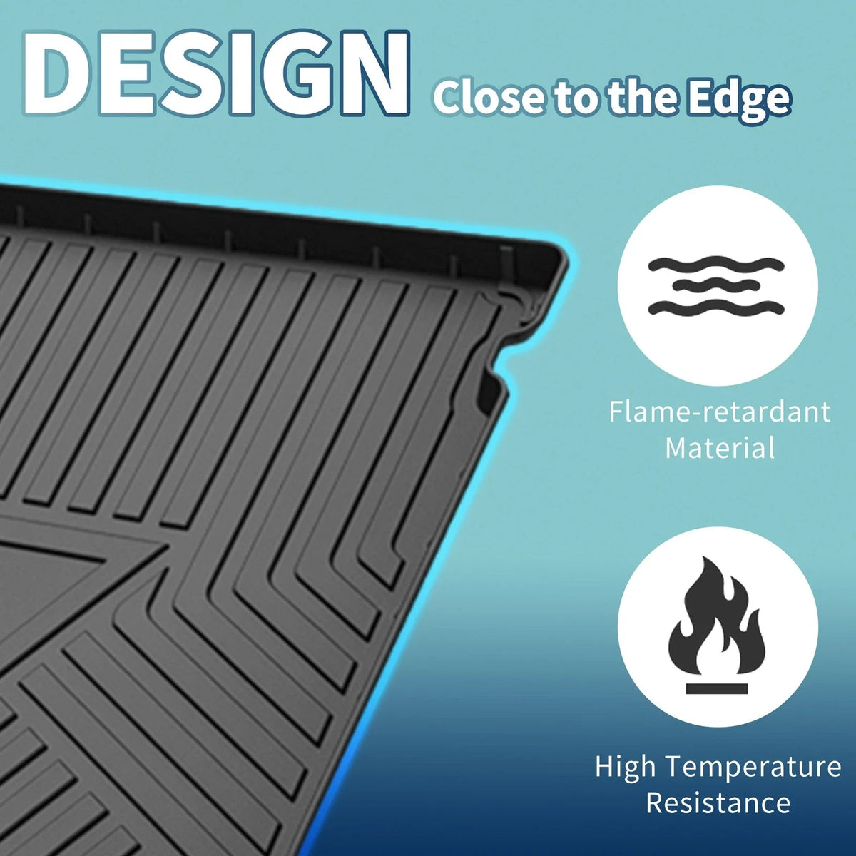 Flat Face Cargo Liner Rear Trunk Mat for Ford Escape (2020–2024) TPE