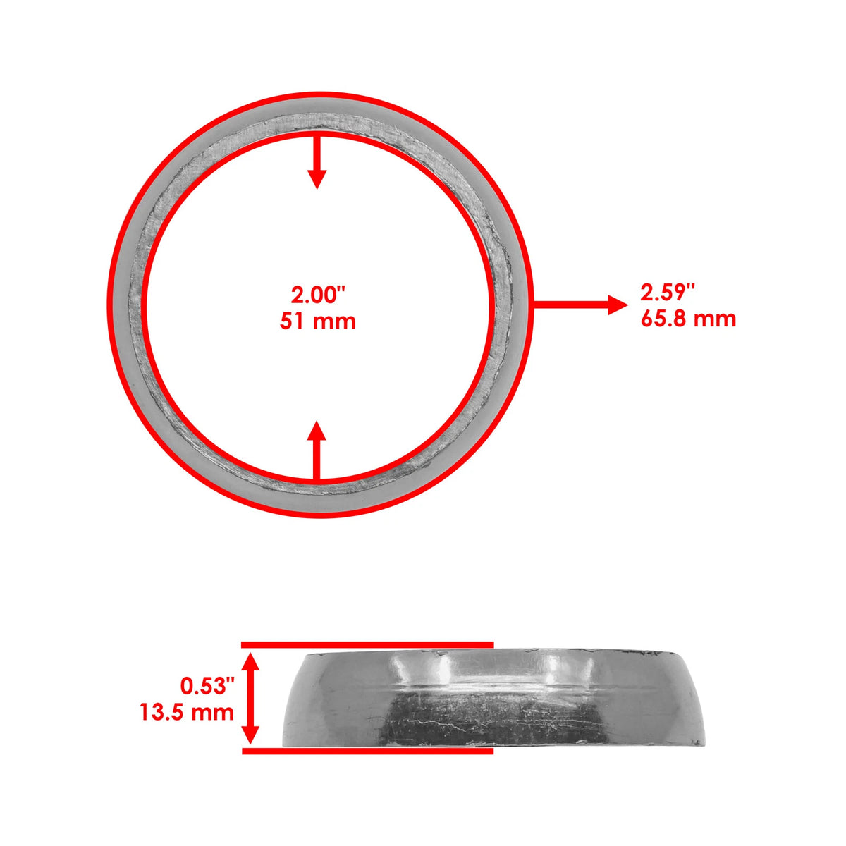 Exhaust Gasket Donut Seal for Polaris Sport 400 400L (1996–1999) MG103AA1004