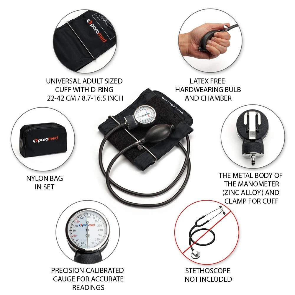 Aneroid Sphygmomanometer for Manual Blood Pressure Measurement (Pack of 1)