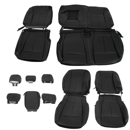Full Set Seat Covers for Ford F150 Crew Cab (2015–2022) Leather with Armrest