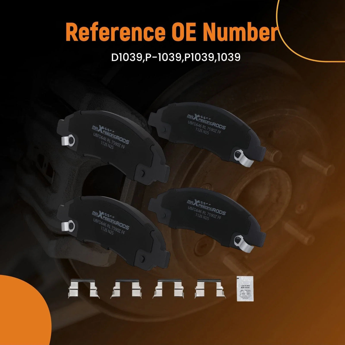 Front Ceramic Brake Pads Kit for Chevrolet Colorado/GMC Canyon (2004–2008) D1039