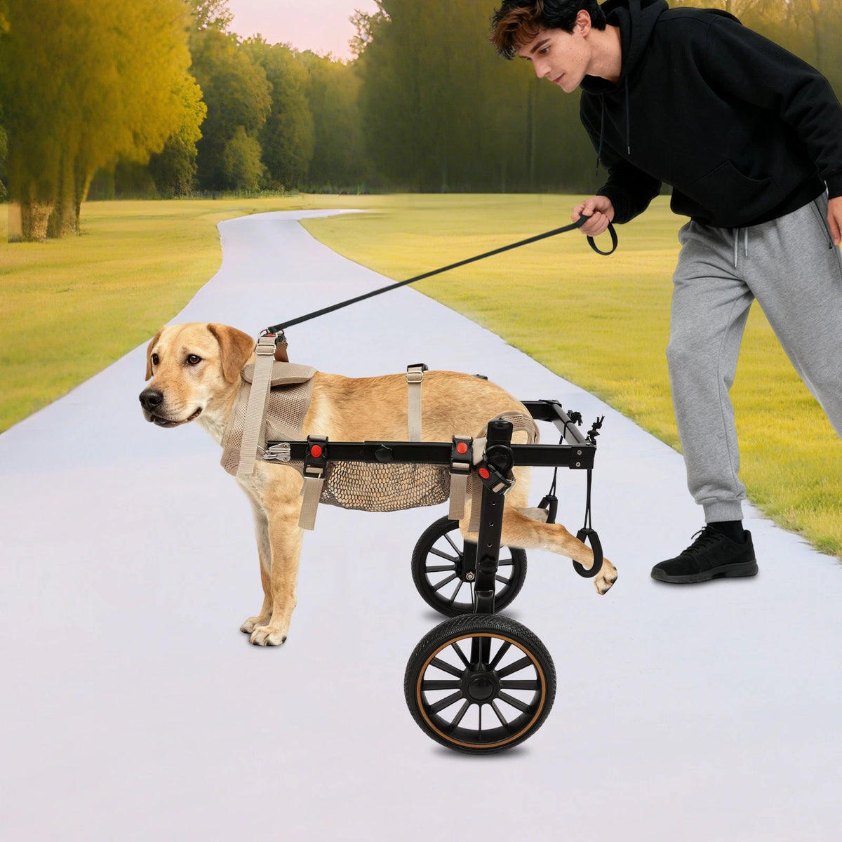 XXL Dog Wheelchair for Back Leg Rehabilitation (Adjustable)