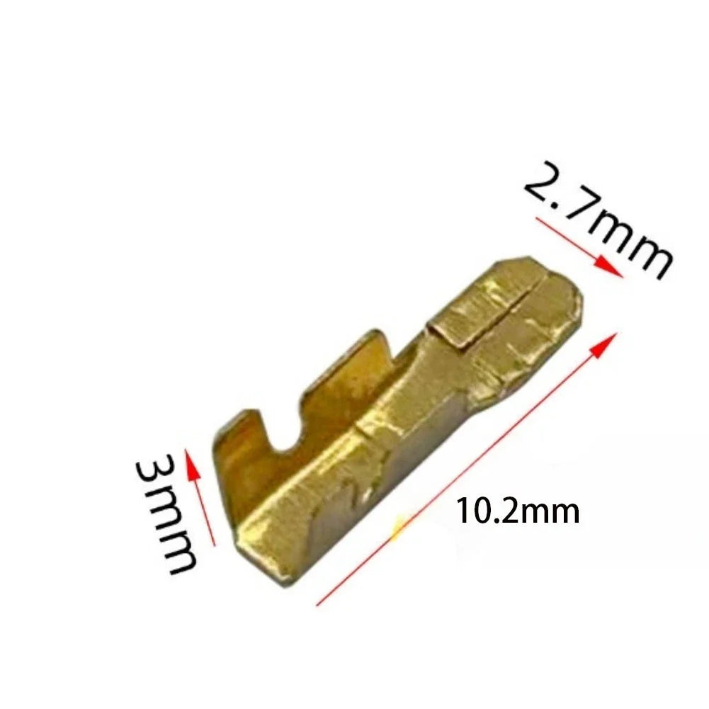 Set of 50 Electric Tool Switch Wire Terminal Clips 2mm 3mm Metal Plastic