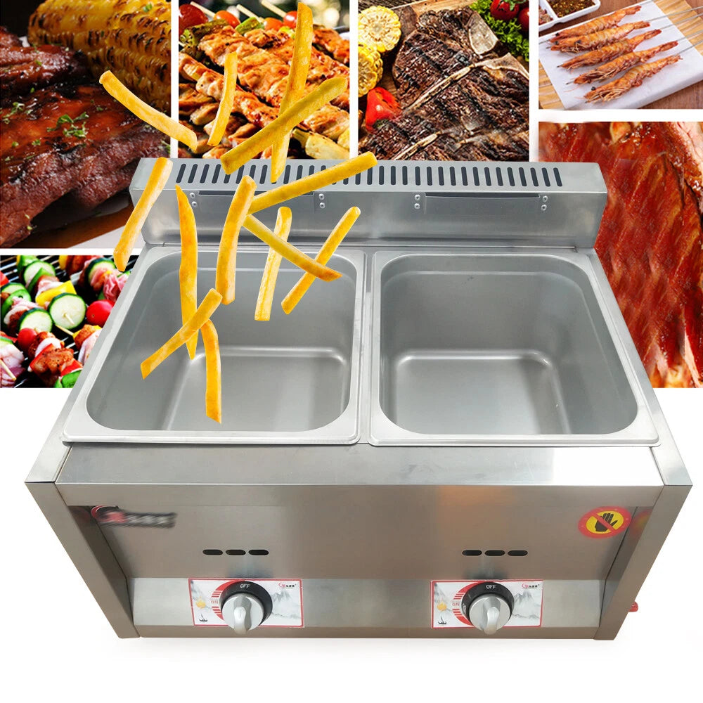 Commercial Propane Deep Fryer for Countertop (12L/18L)