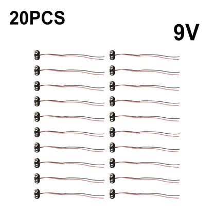 20X 9V Battery Clips T Type Connector Hard Shell