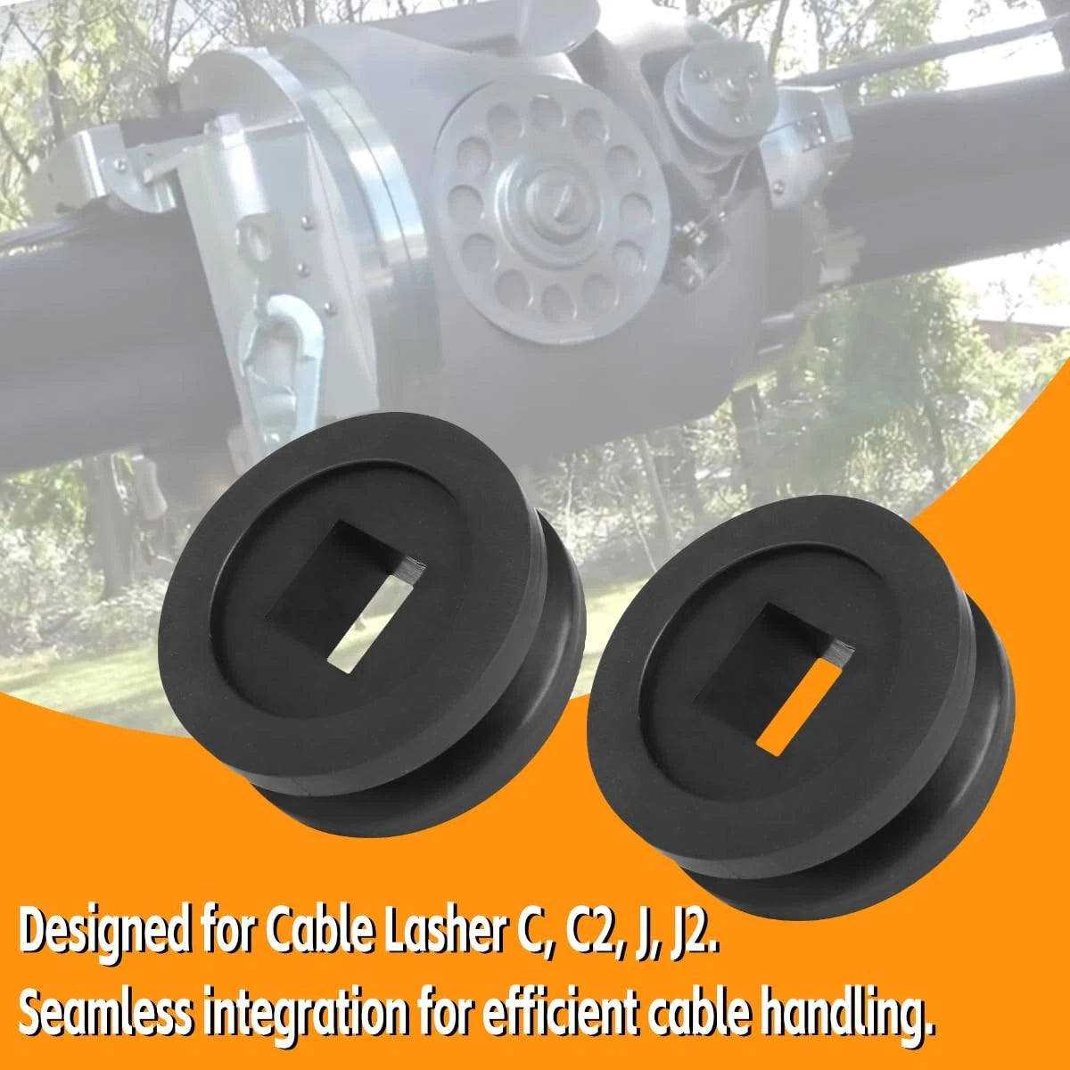 Set of 4 Drive Wheels for Cable Lasher C, C2, J & J2 Rubber
