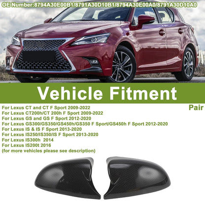 1 Pair ABS Mirror Cover Cap for Lexus CT/CT F Sport (2009–2022) 8794A30E00B1
