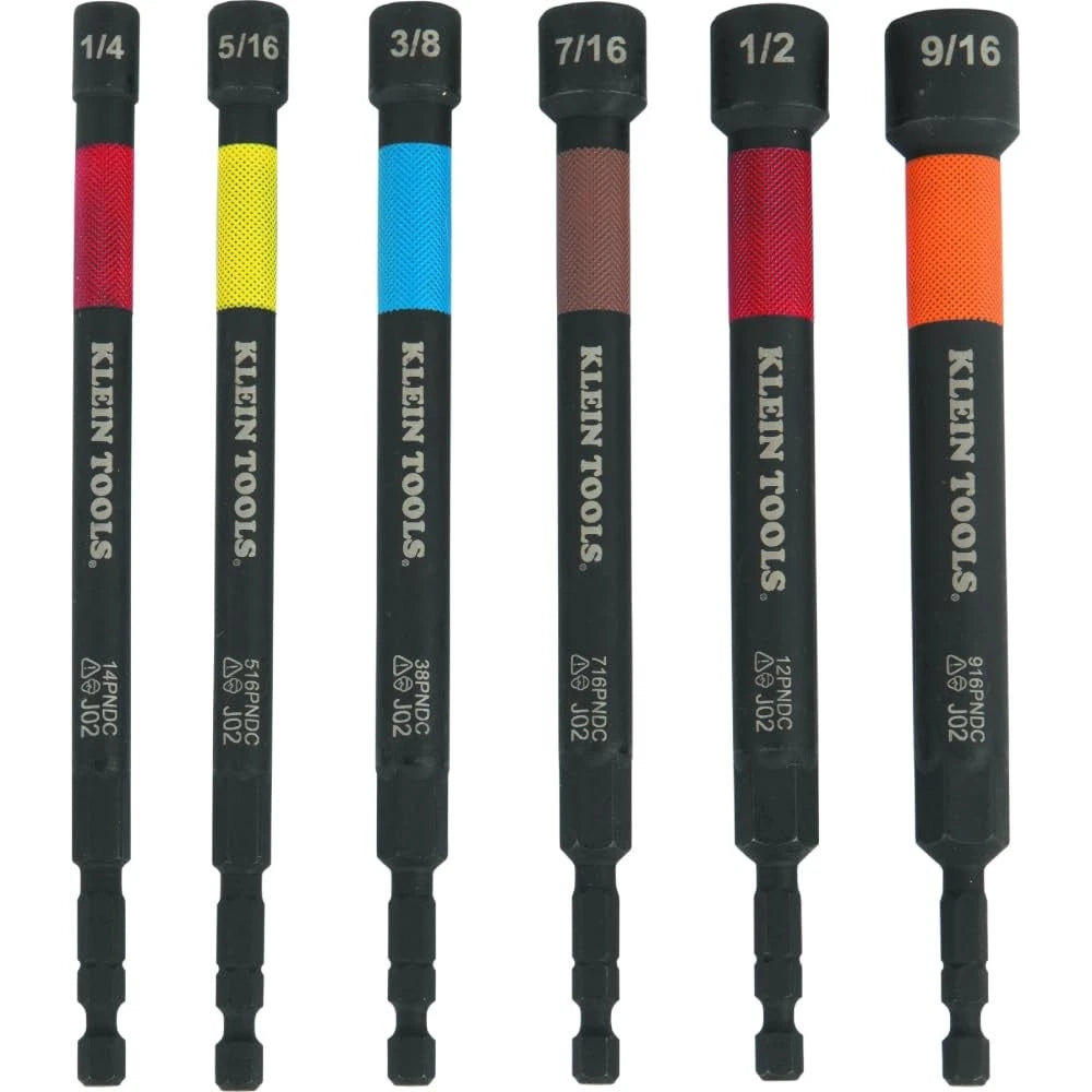 6-Piece SAE Magnetic Impact Nut Setter for Klein Tools