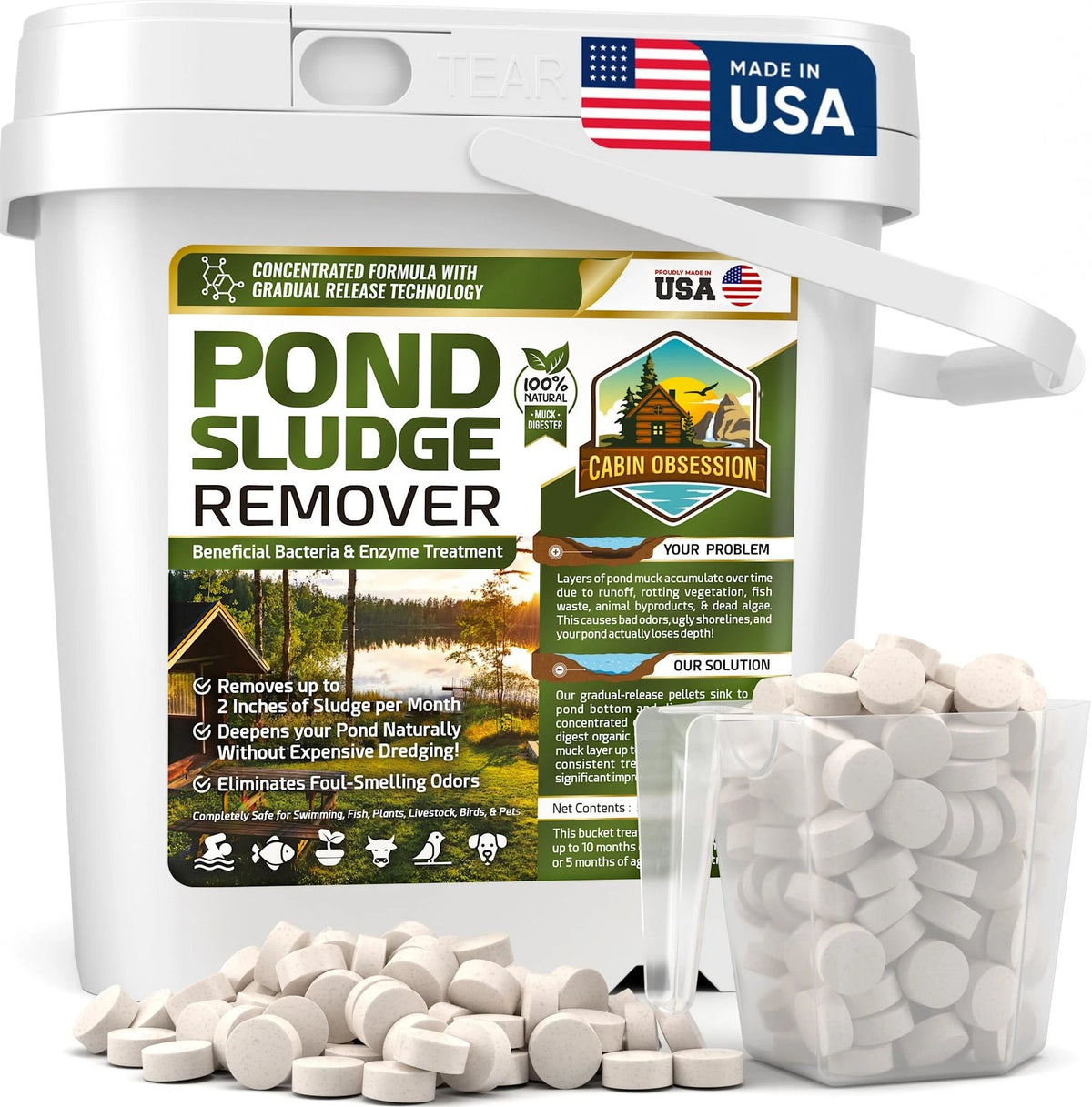 5 Pounds Pond Sludge Remover Beneficial Bacteria & Enzyme