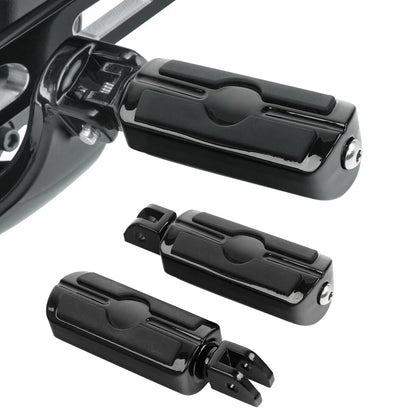 Black Front Rider Footrests Foot Pegs for Harley Softail Fat Bob (2018–2025)