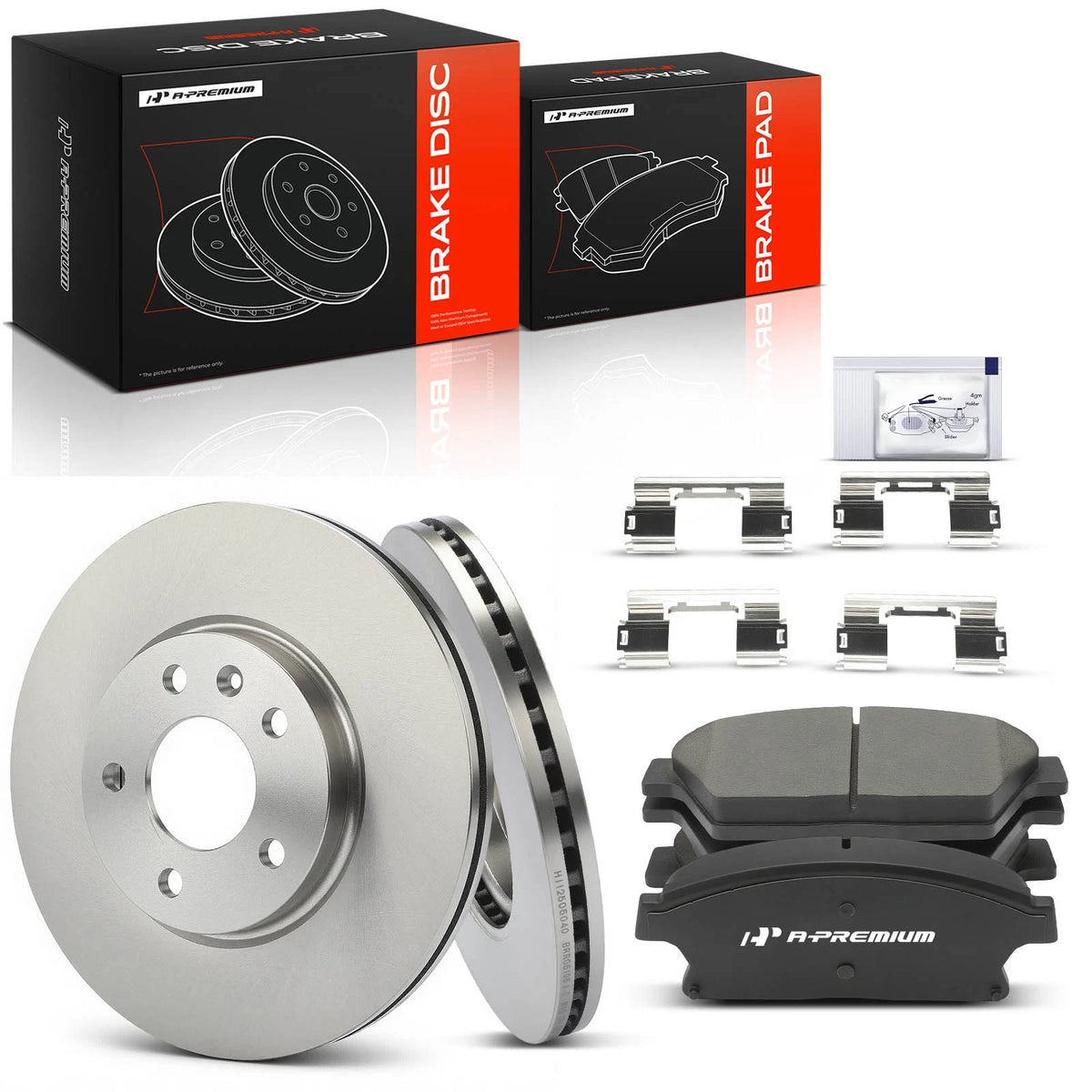 Set of 4 Front Disc Brake Rotors & Ceramic Pads for Buick Verano (2012–2017) - SBC1467, CFC1467, 10514670, MGD1467CH, 22799077, 22737859, R-55195, P-1467