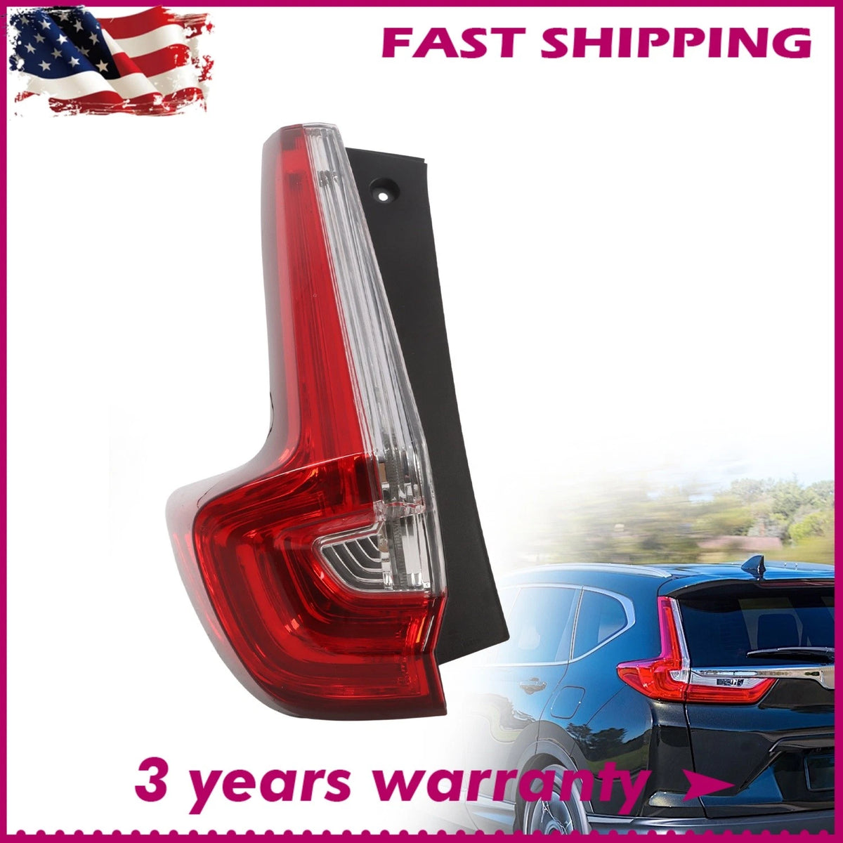Driver Side Tail Light for Honda CR-V (2017–2019) HO2804113, 33550TLAA01, LED