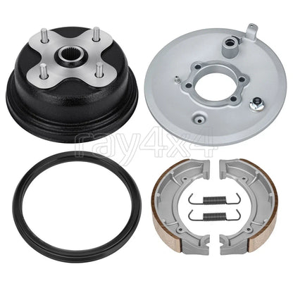 Rear Brake Plate Drum Hub w/ Shoes Seal Assy for Yamaha Grizzly 600 (1998)