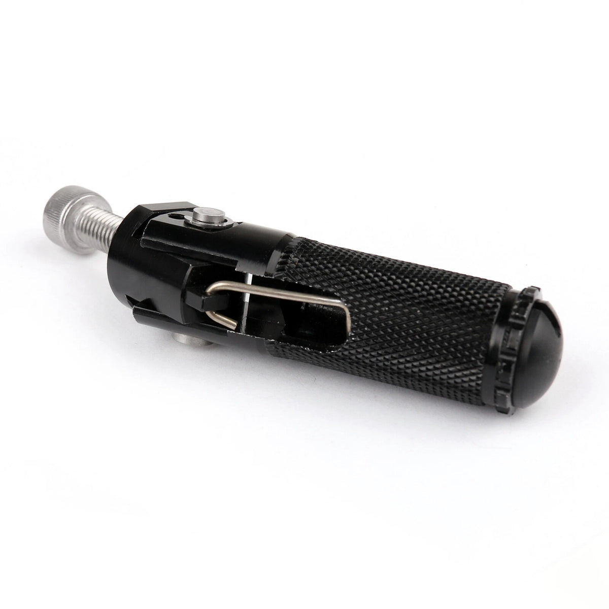 Set of 2 CNC Folding Foot Pegs for Universal Motorcycle (FP-140-Black)