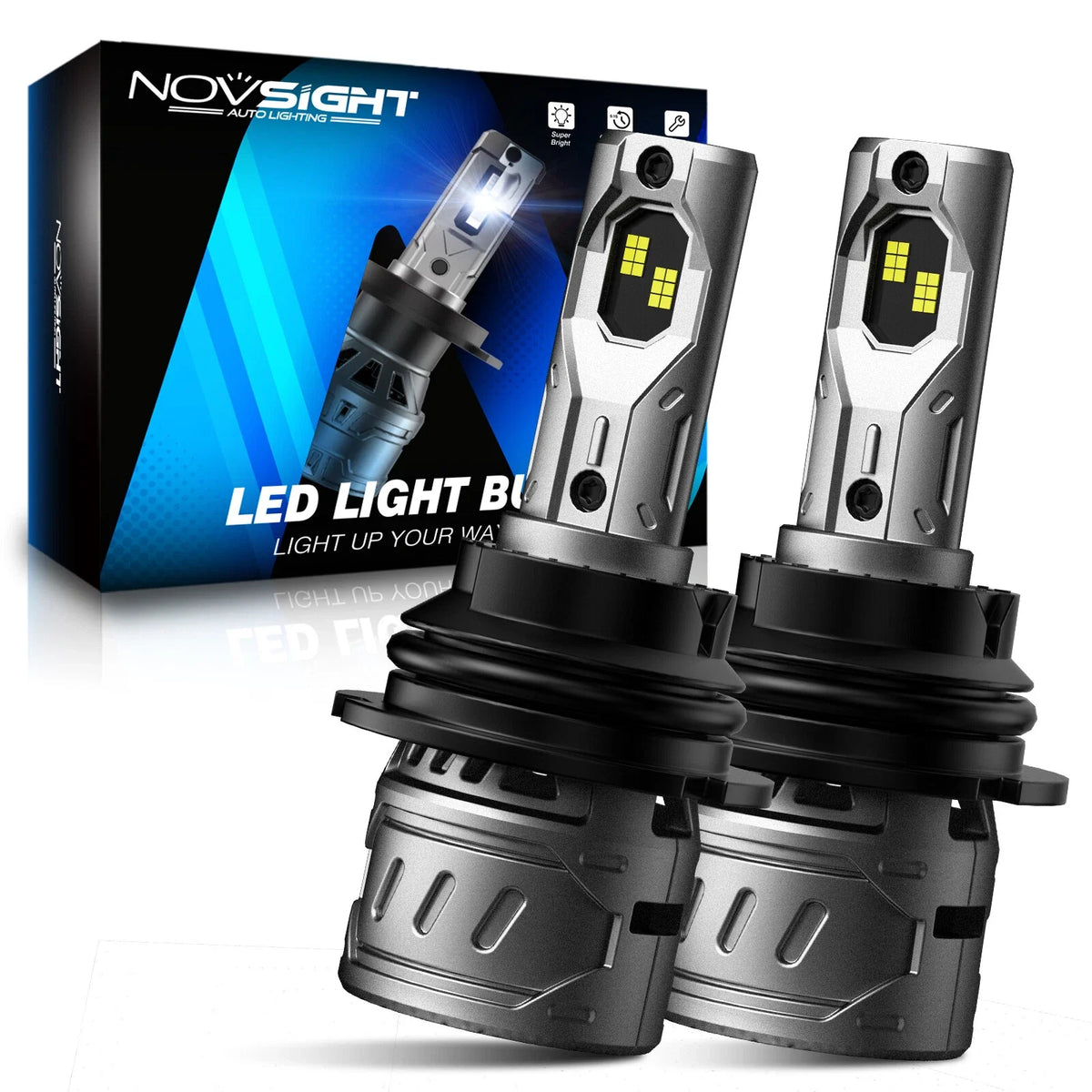 2X 9007 LED Headlight Bulbs for Low Beam (6000K)