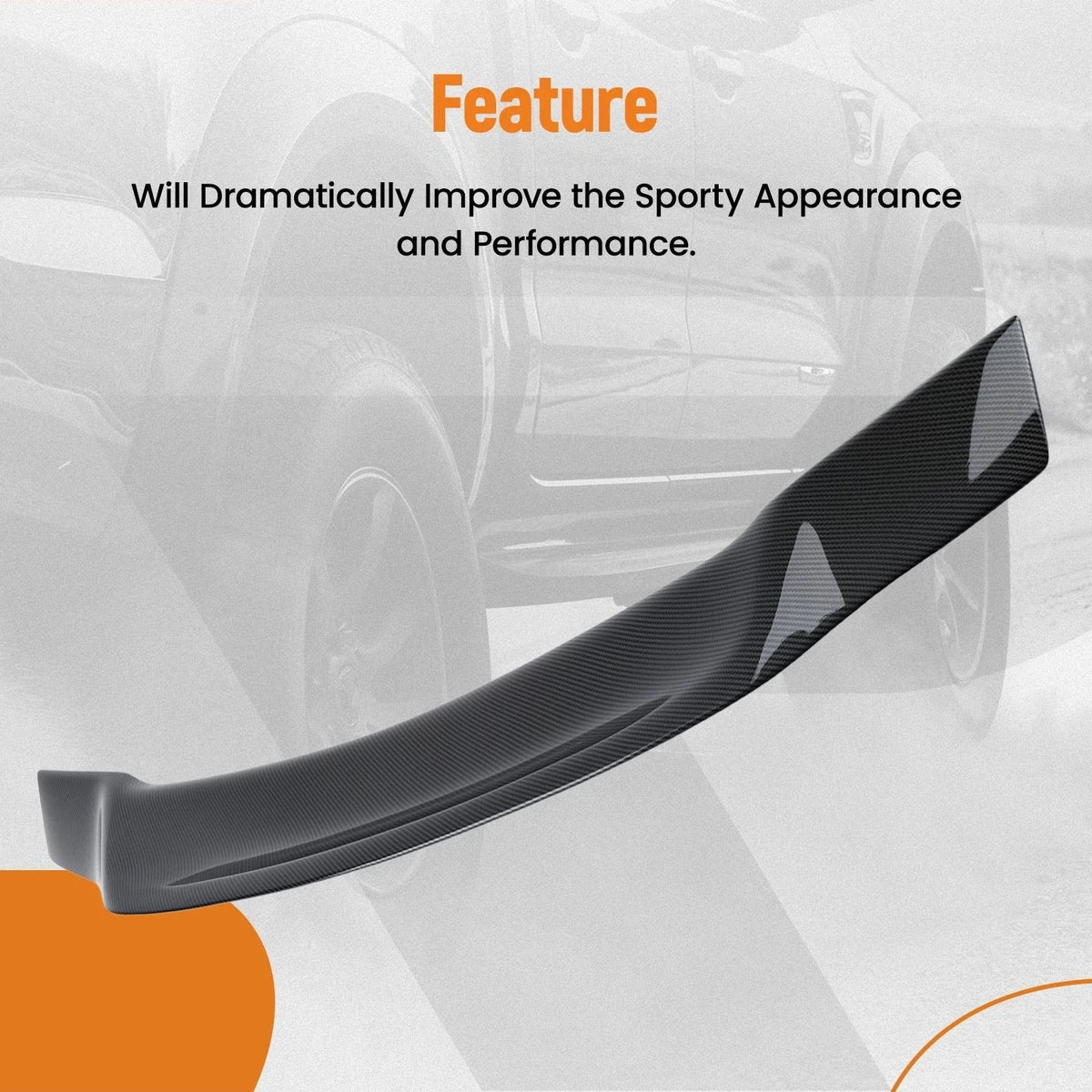 Rear Trunk Spoiler for Honda Civic 4D Sedan (2006–2011) Carbon Fiber Look ABS