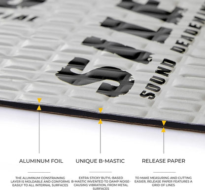 2X Siless 80 Mil Car Sound Deadening Mat for Automotive