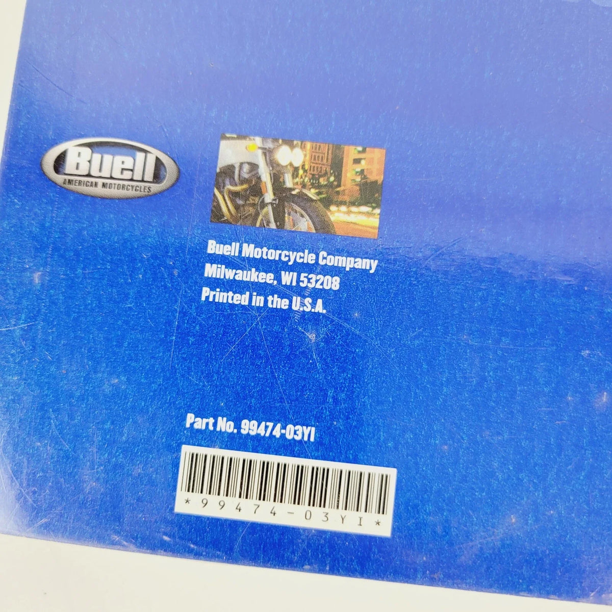 Owner's Manual for Buell XB9S Lightning (2003) 99474-03YI