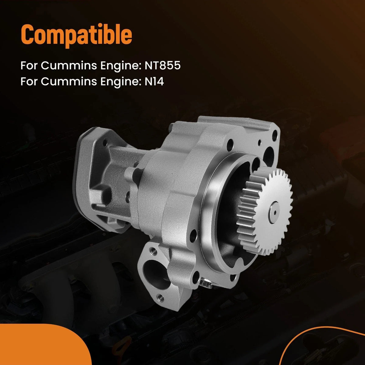 Oil Pump for Cummins GTA855 N14 CELECT QSN14 (3074196, 3804633)