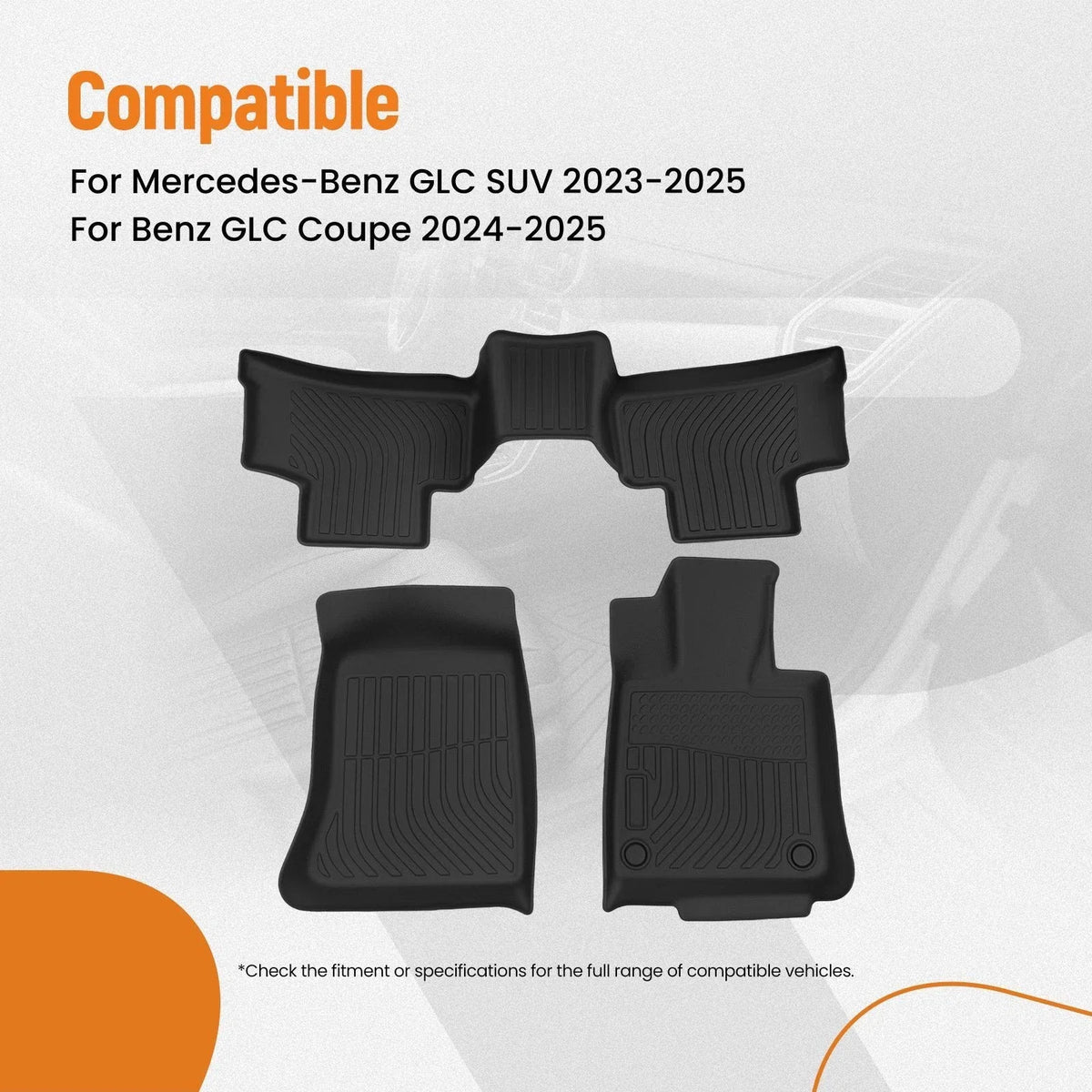 All-Weather TPE Floor Mat for Mercedes-Benz GLC (2023–2025) Non-Slip