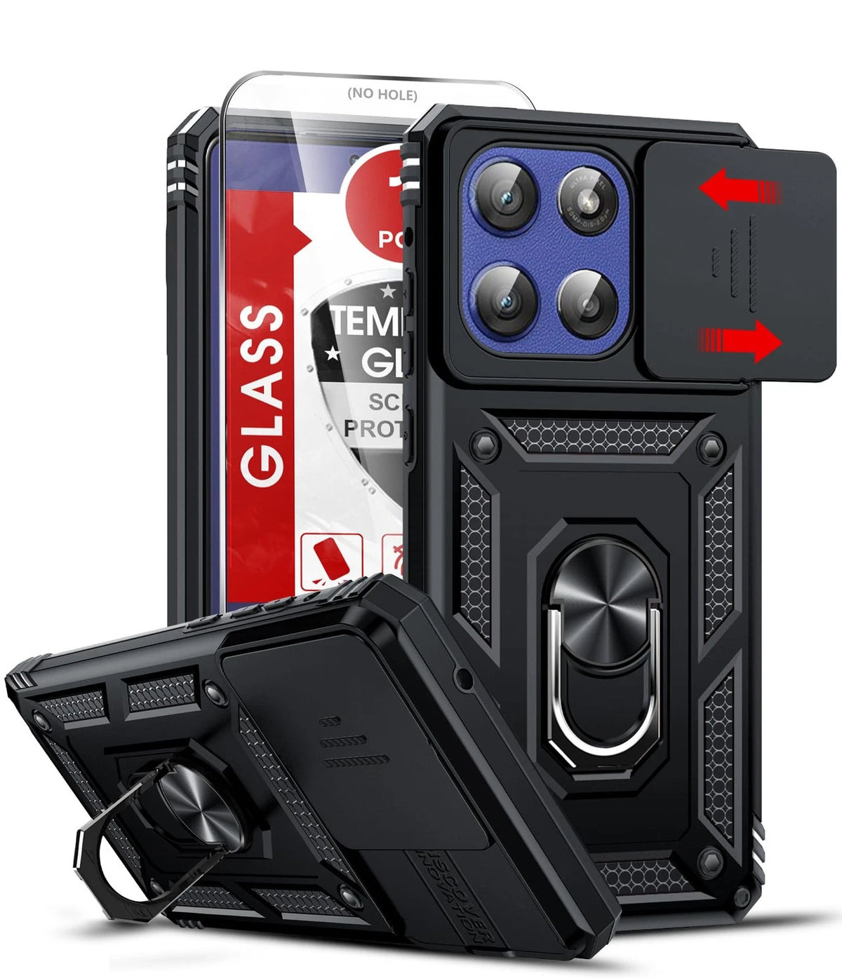 Heavy Duty Case for Moto G Stylus (2025–2026) - Slide Camera Cover, Stand