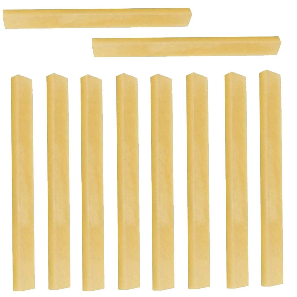 10Pcs Yellow Unbleached Bone Saddle for Guitar Luthier Nut