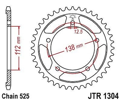 38T Rear Steel Sprocket for (JTR1304.38)