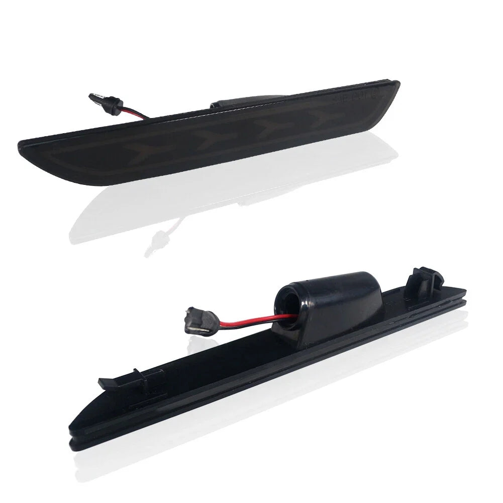 2X Smoked Lens Red Rear Side Marker LED Lights for Ford Mustang (2015–2021)