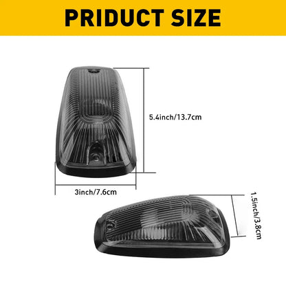 Set of 5 Black Smoked Lens LED Cab Roof Marker Lights for Truck SUV 4x4